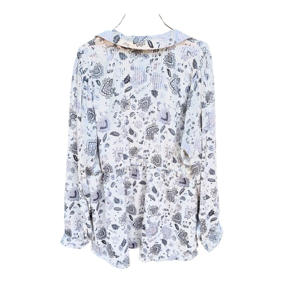 NWT Torrid Stripe Satin Collared Surplice Blouse - Picture 4 of 8